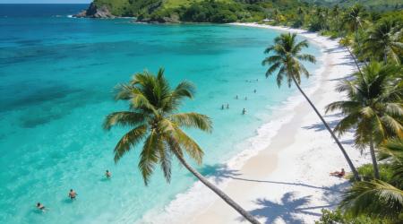 plage paradisiaque guadeloupe lagon turquoise