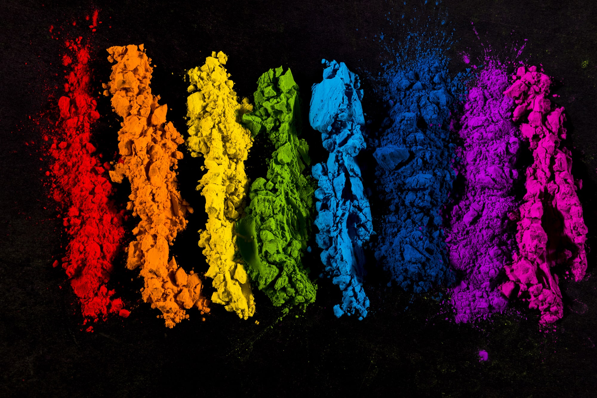 Un spectre de couleurs lors d'un carnaval