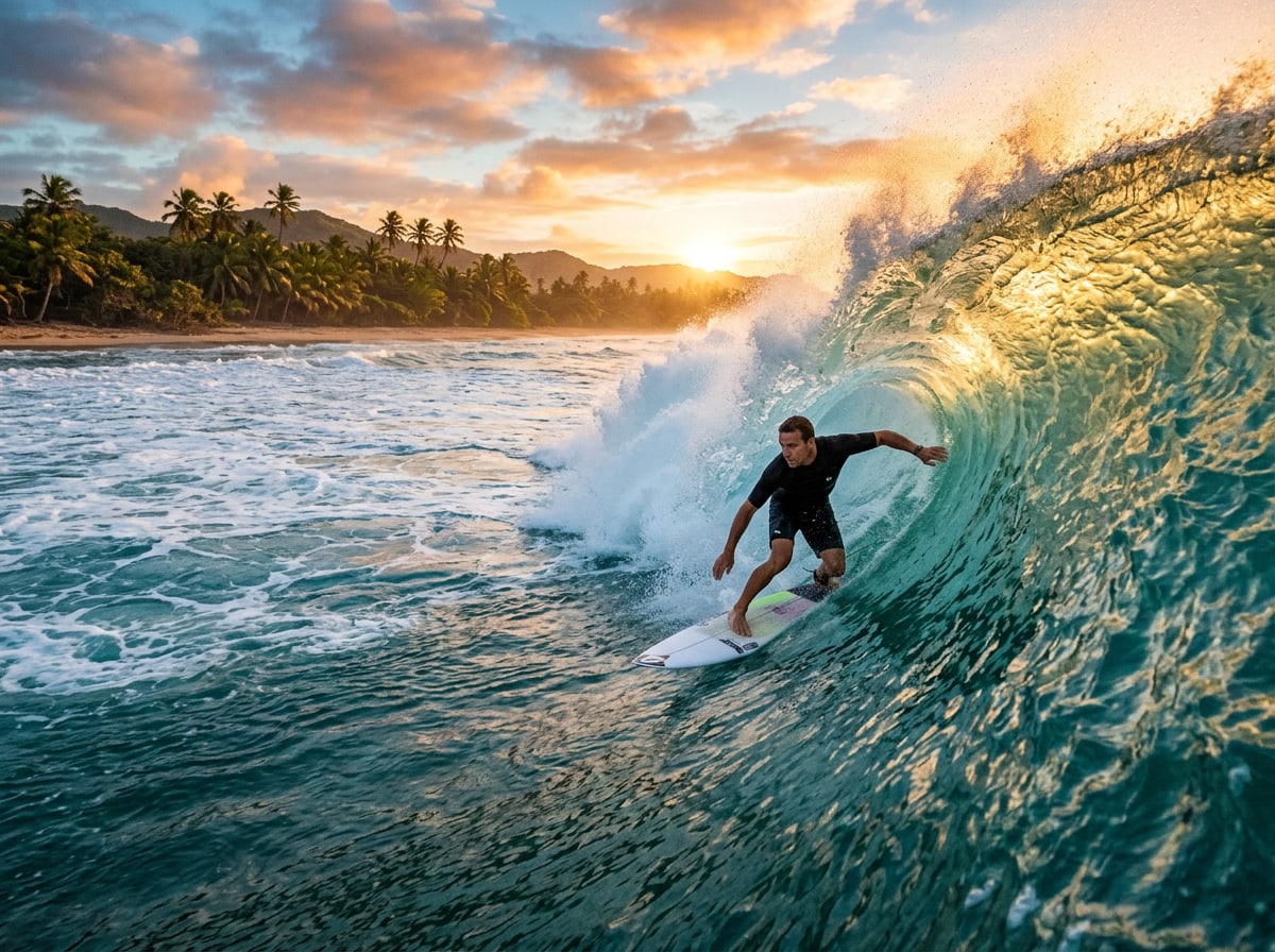 Surf vagues Atlantique Le Moule Guadeloupe activités nautiques